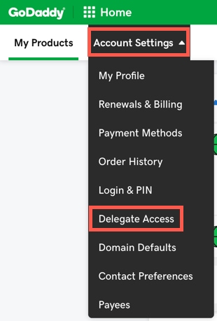 godaddy-delegate-access