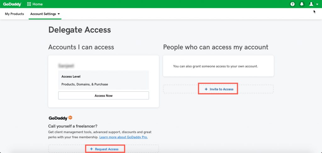 godaddy-invite-user-request-access