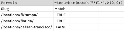 google-sheets-partial-match