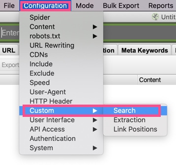 screaming-frog-add-custom-search