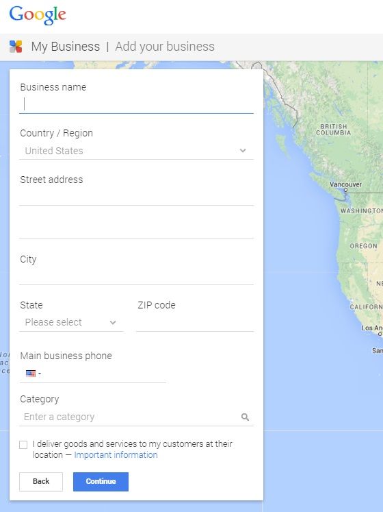 set up google my business page