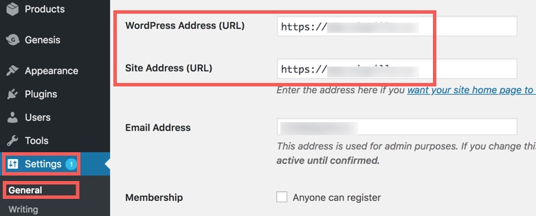 wordpress-url-settings